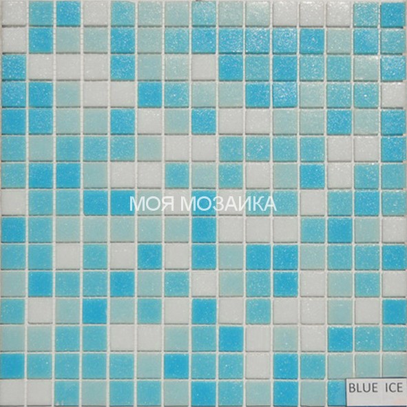  Микс BLUE ICE мозаика для бассейна 20х20 мм
