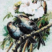BIRDS 24. Художественое мозаичное панно 80х60 сm
