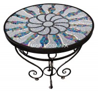 MAGIC 112. Столешница из стеклянной мозаики D=60 cm