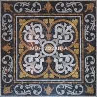 BAROCCO 03 Мраморный мозаичный ковер 140х140 см