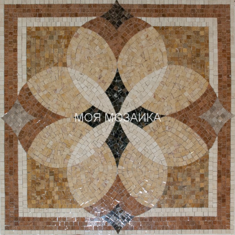 PALACE 04 Мраморный мозаичный ковер 40х40 см