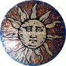 SUN 120. Столешница из стеклянной мозаики D=60 cm