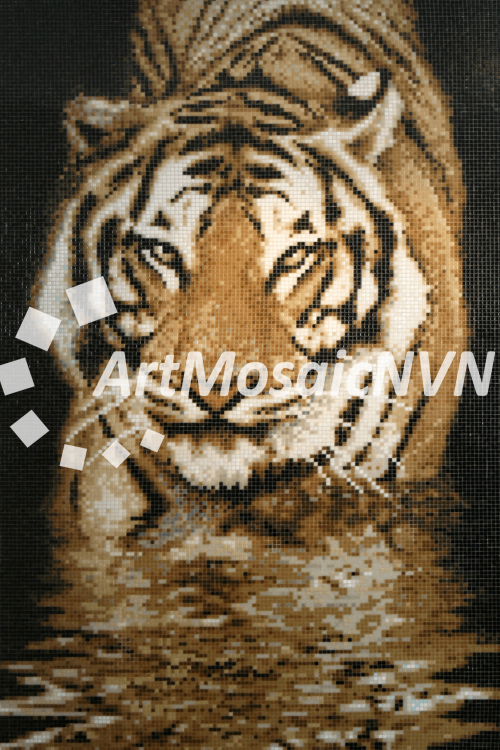 Панно мозаичное Тигр 1400х2200 мм