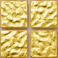 Мозаика желтое золото 24 карата формованная текстурная 20х20 мм