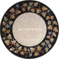 ELLADA 32 Мраморный мозаичный ковер D=150 см