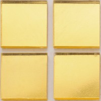 Мозаика желтое золото 24 карата резаная гладкая 20х20 мм