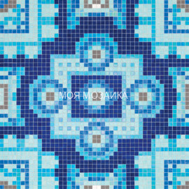 Декор мозаичный SILK BLUE