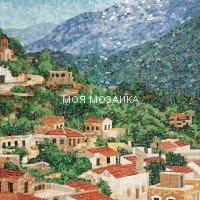 Крит. Художественое мозаичное панно 50x70 cm