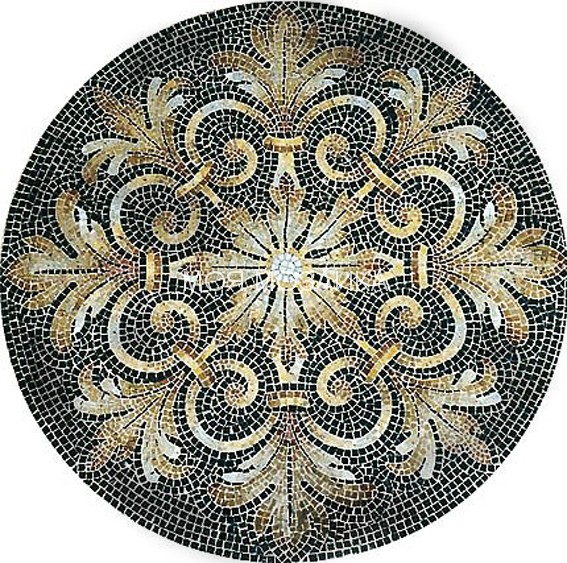 RENESSANS 58 Мраморный мозаичный ковер D=200 cm