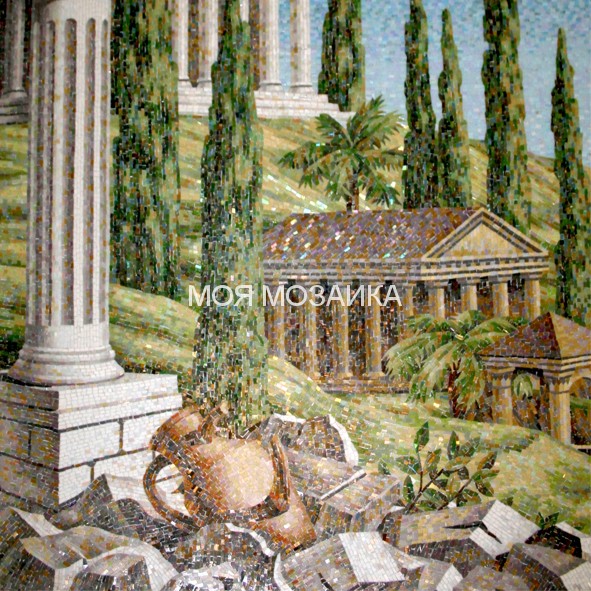 Древняя Греция 1. Художественое мозаичное панно 280x200 cm
