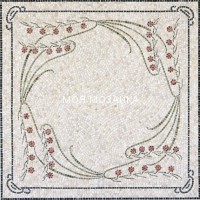 ART-DECO 65 Мраморный мозаичный ковер 150x150 cm