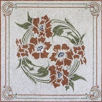 ART DECO 66 Мраморный мозаичный ковер 150x150 cm