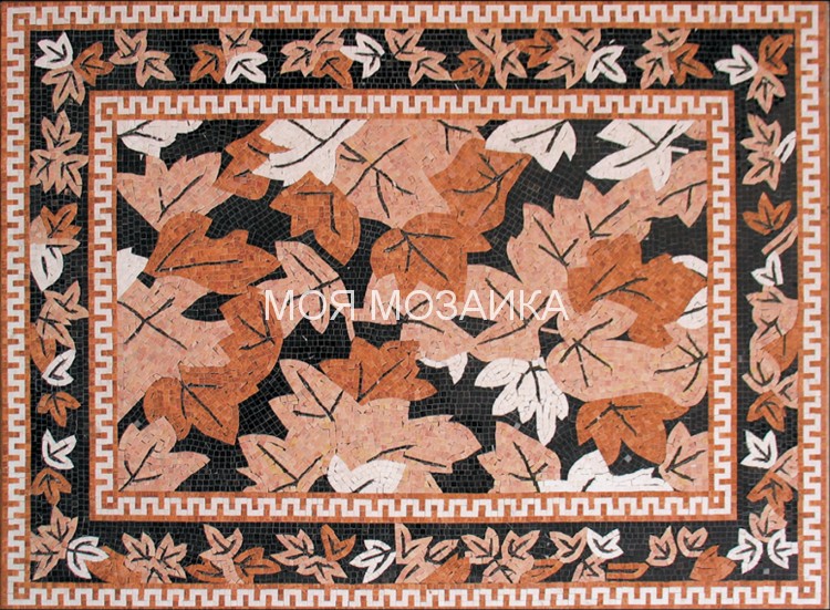 ROMANO 37 Мраморный мозаичный ковер 850х115 см