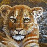 LIONS. Художественое мозаичное панно 200х200 cm